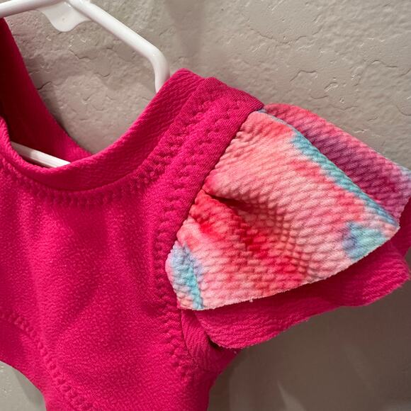 Summer Sky Pink Tie Dye Ruffle Bikini Swim - Picture 3 of 10